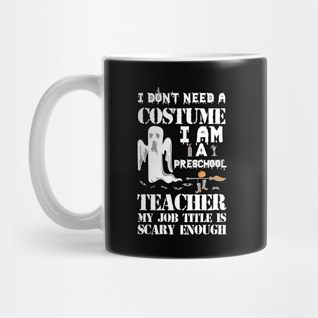 Halloween Preschool Teacher Costume Funny Scary Gift by melitasessin